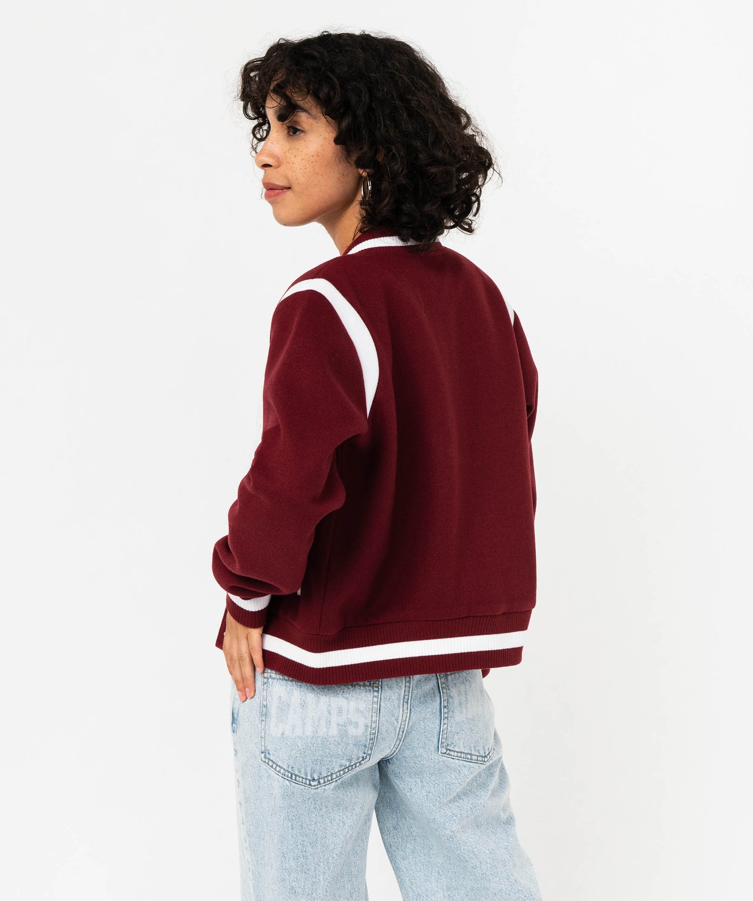 Blouson en feutrine esprit collège femme - Camps United rouge fonce | GEMO