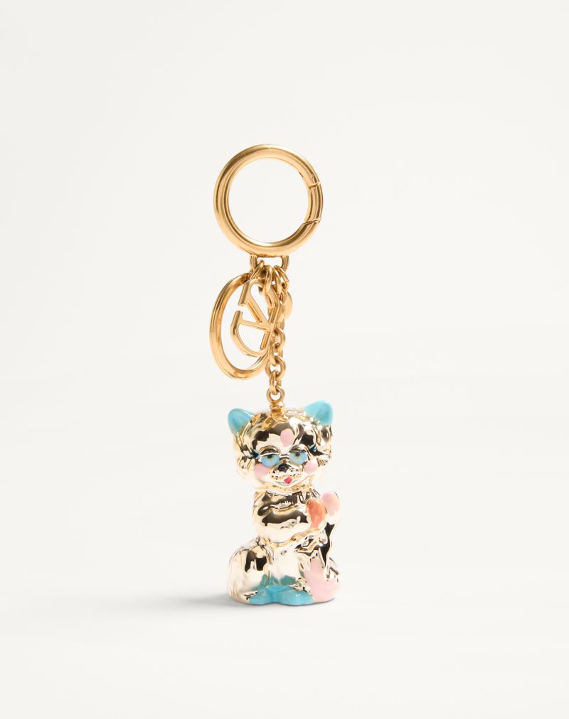 Valentino Garavani Le Chat De La Maison Chaveiro de nylon com pingente de bolsa