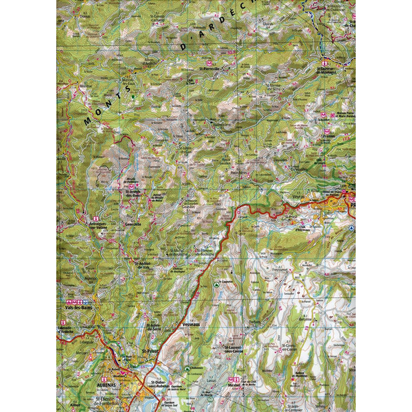 Le Puy-en-Velay.Privas.Mende 1:100 000 - Karte