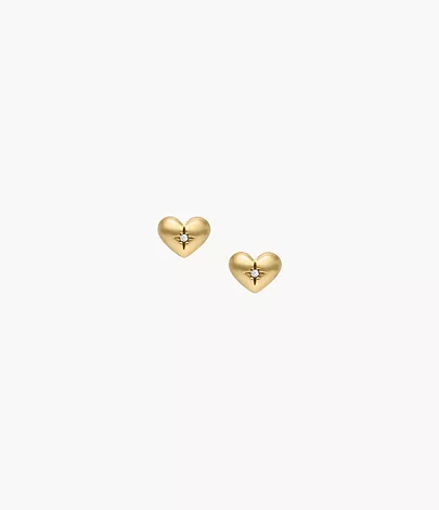 Fossil Ohrstecker Sadie All My Love Heart Edelstahl goldfarben