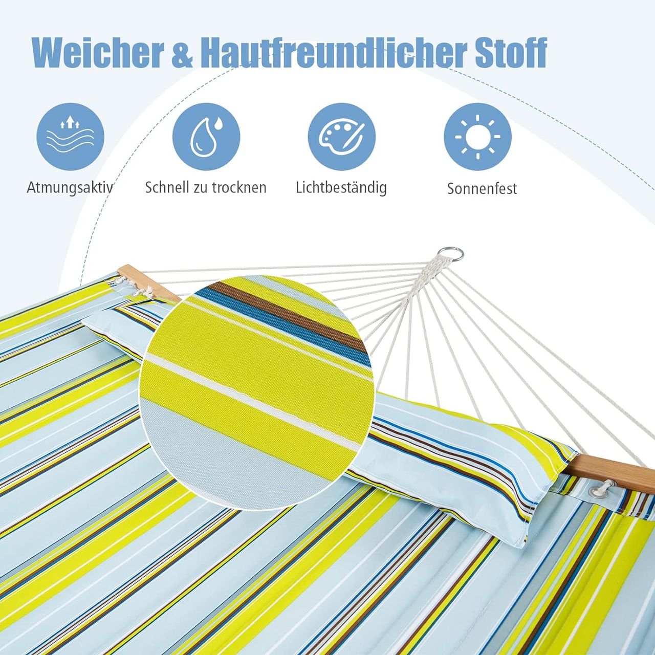 Costway Hängematte mit Kissen