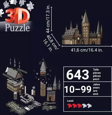 Ravensburger Hogwarts Schloss Die Große Halle -Night Edition