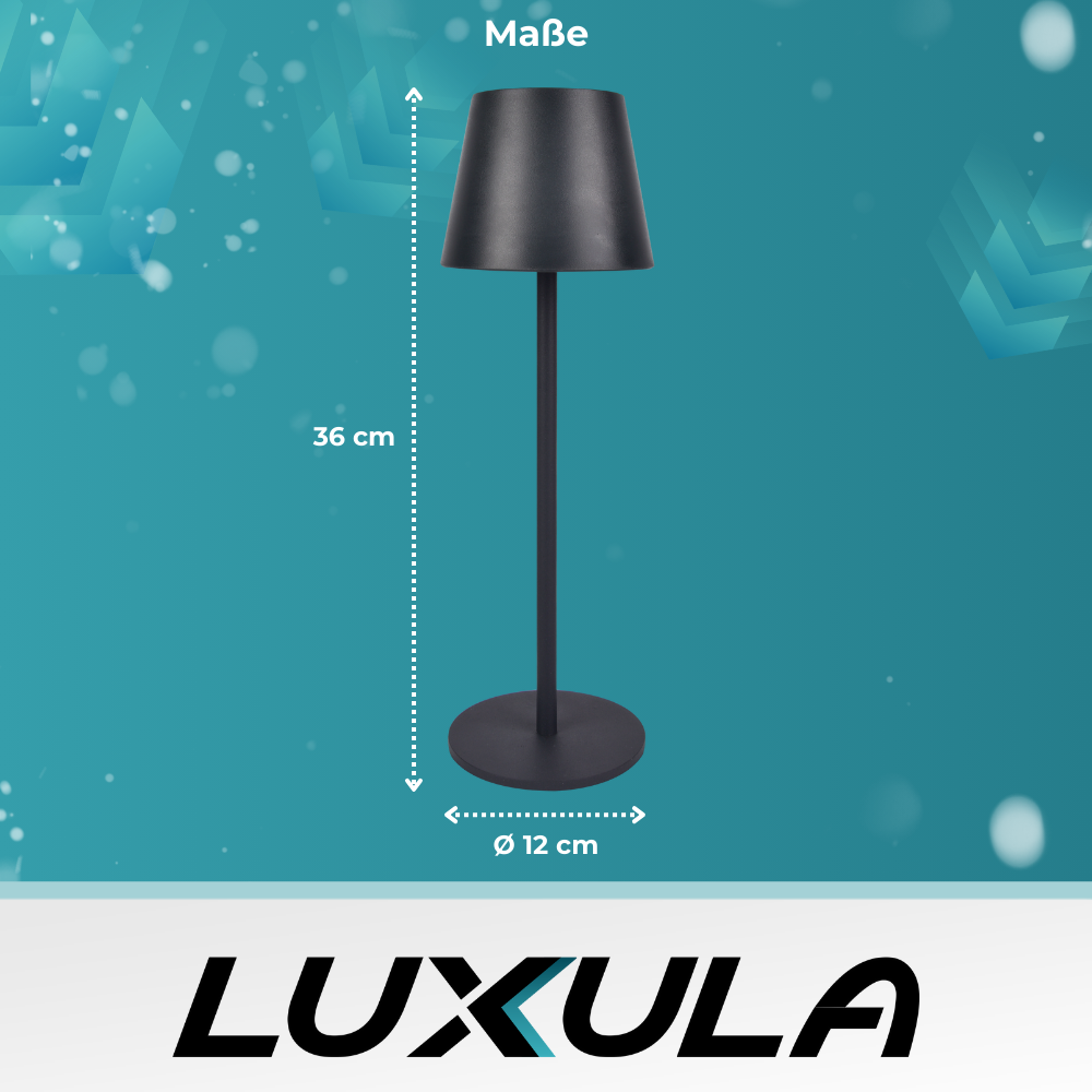 LUXULA LED-Tischleuchte mit Akku, Dimm- & CCT-Funktion, wiederaufladbar