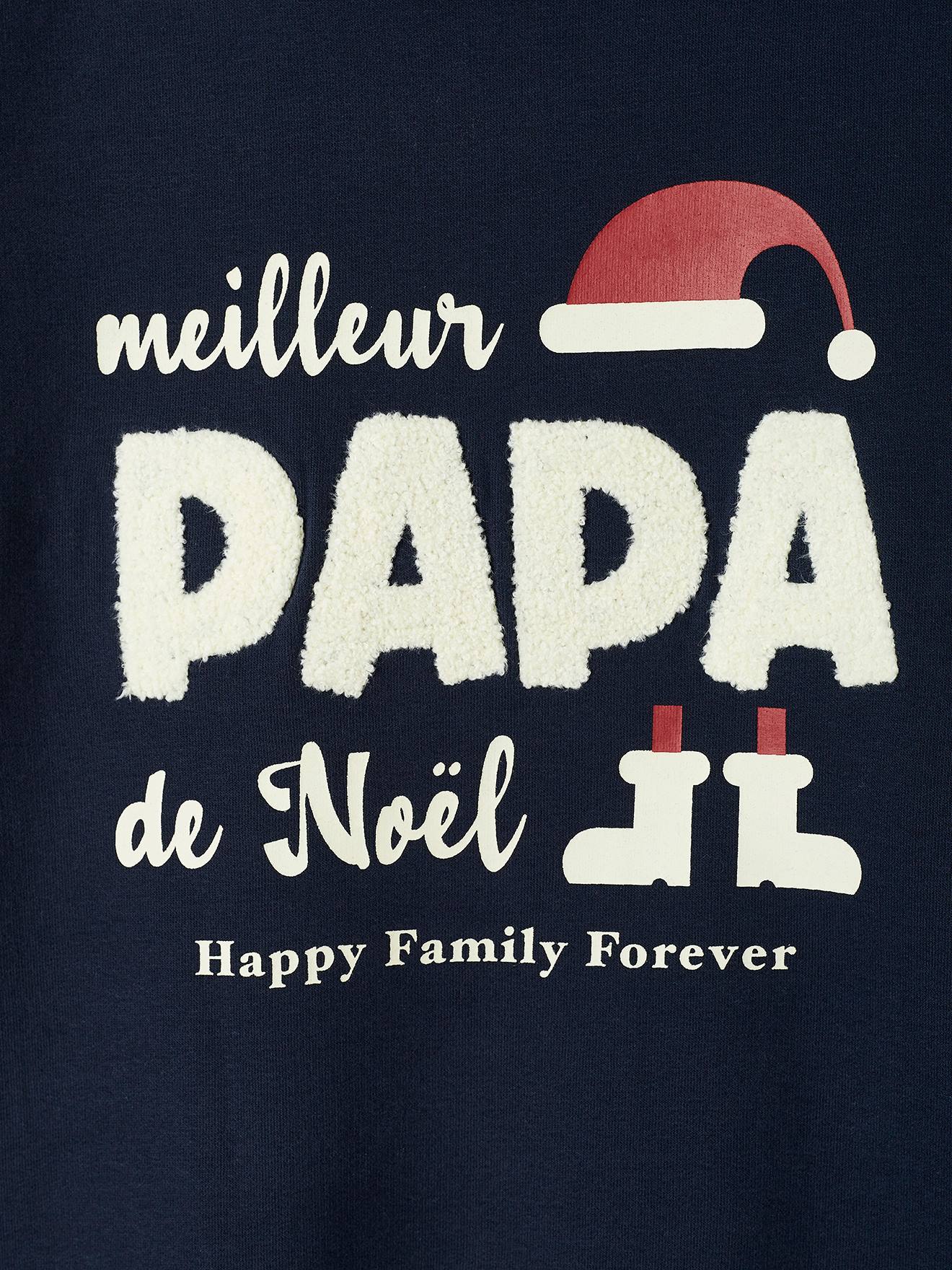 Vertbaudet Herren Weihnachts-Sweatshirt Capsule Collection HAPPY FAMILY FOREVER - marine