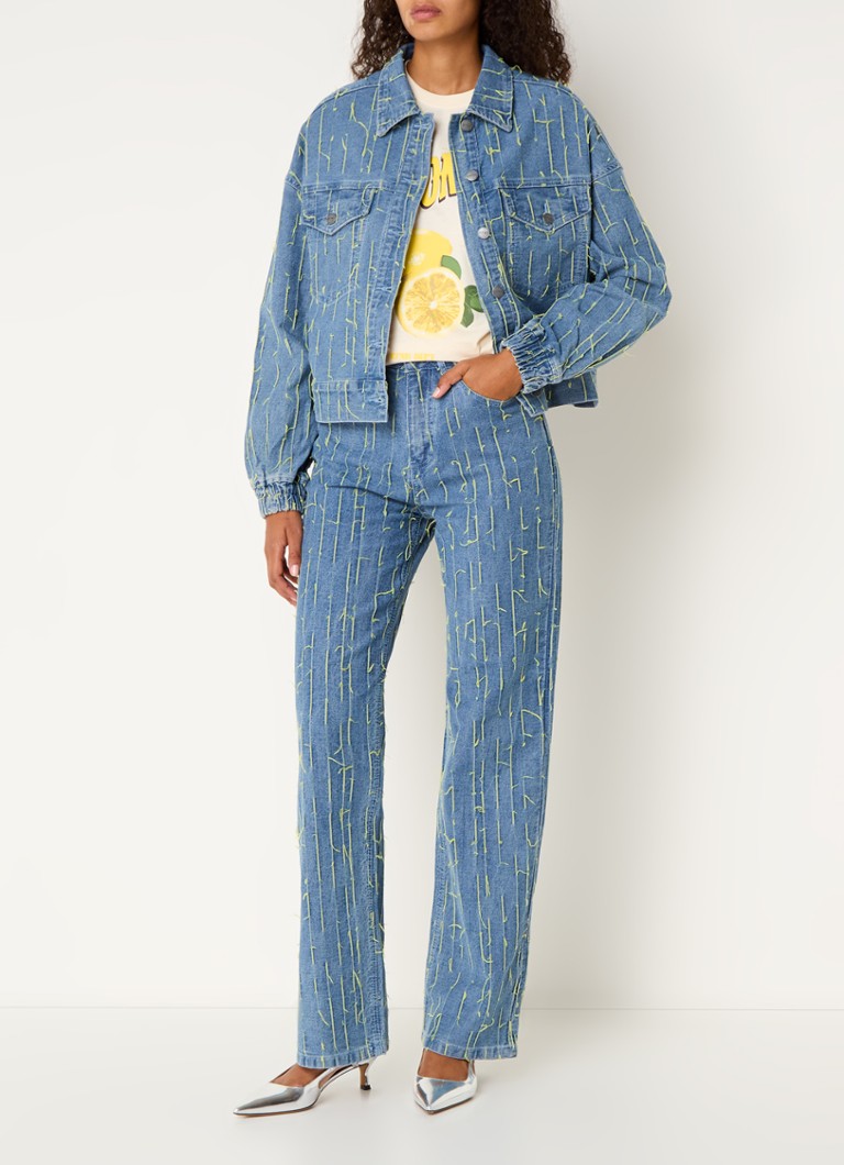 Giacca in denim raffinato Department Bloom con tasche sul petto