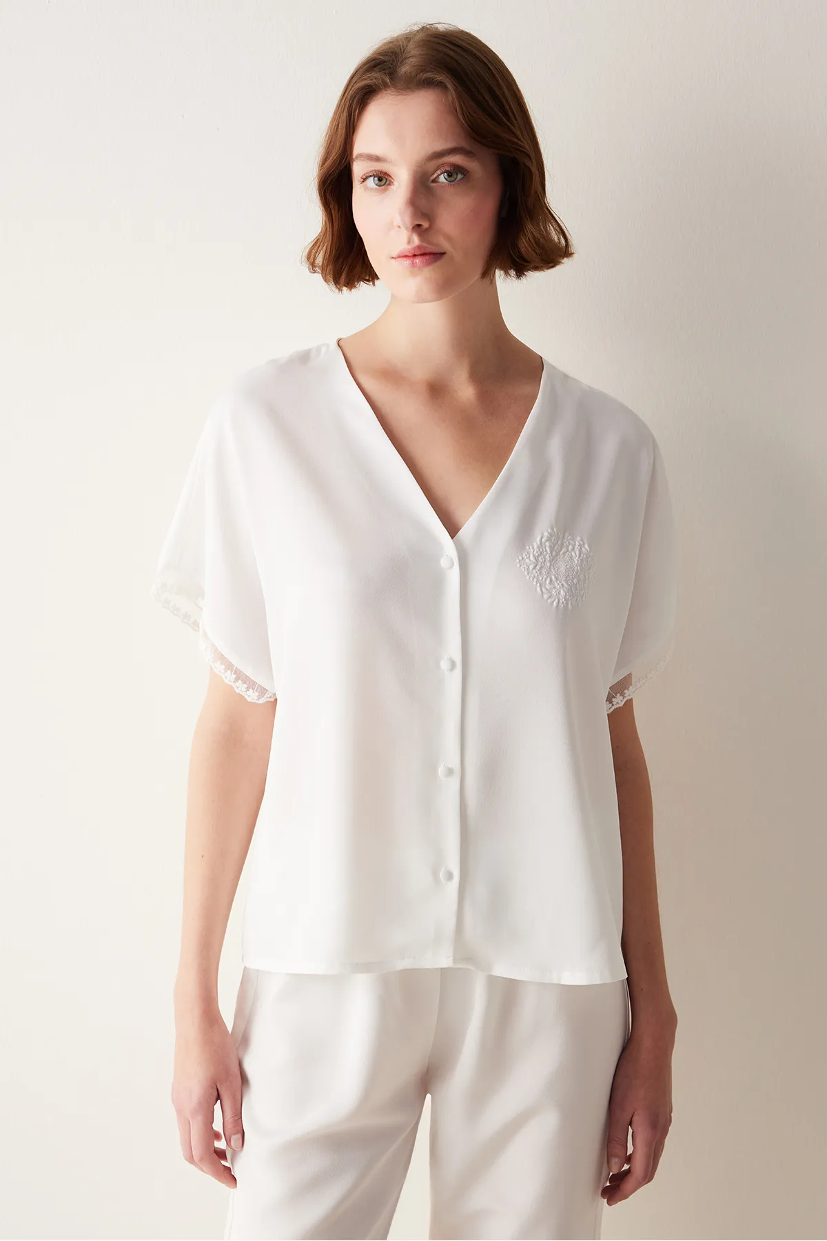 Penti  Pyjama set - Weiß - Unifarben