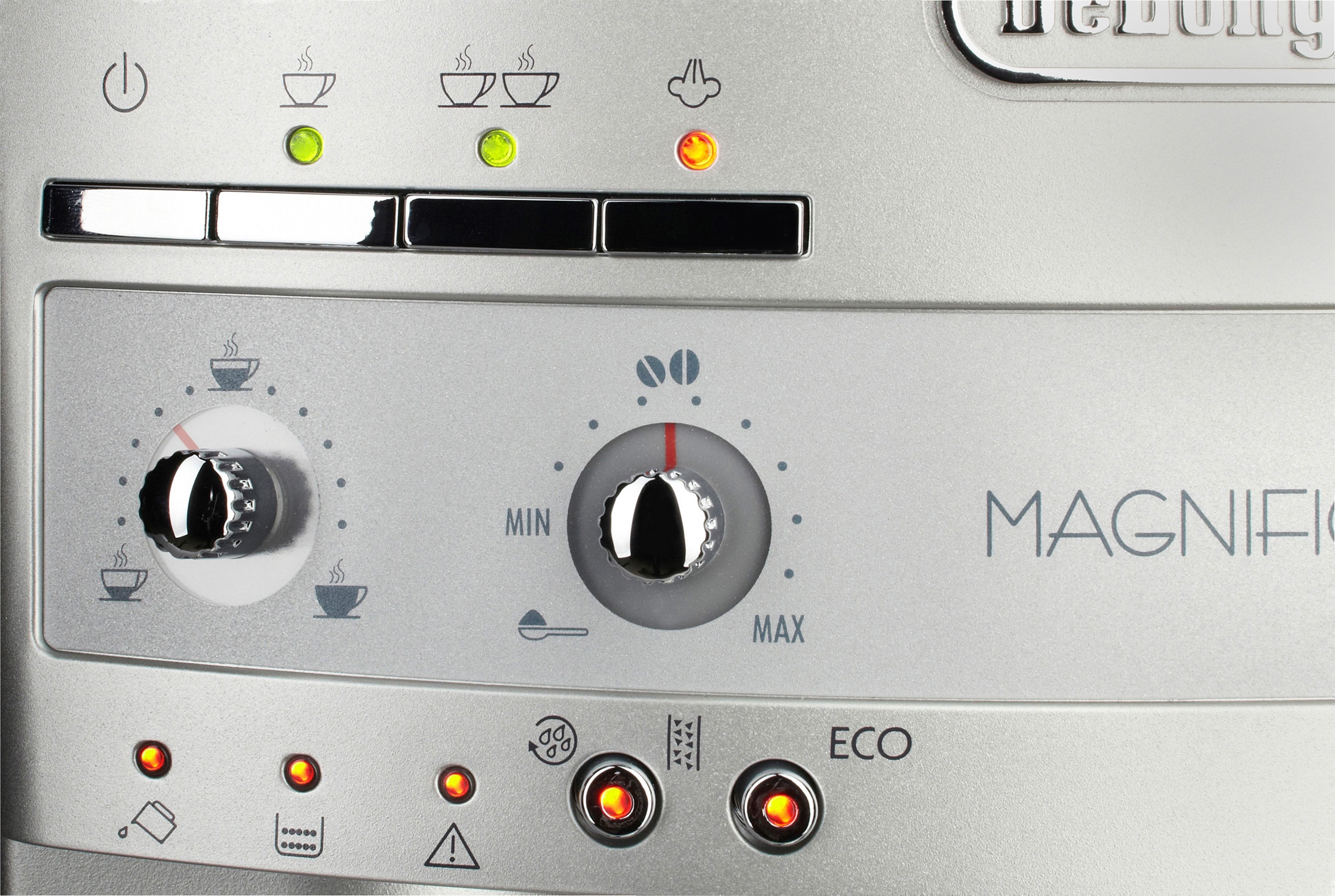 De'Longhi Kaffeevollautomat Magnifica ESAM 3200.S, Milchaufschäumdüse, Kegelmahlwerk 13 Stufen, Herausnehmbare Brühgruppe