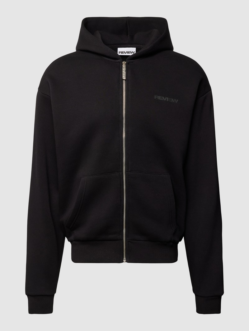 Sweatjacke mit Kapuze in schwarz