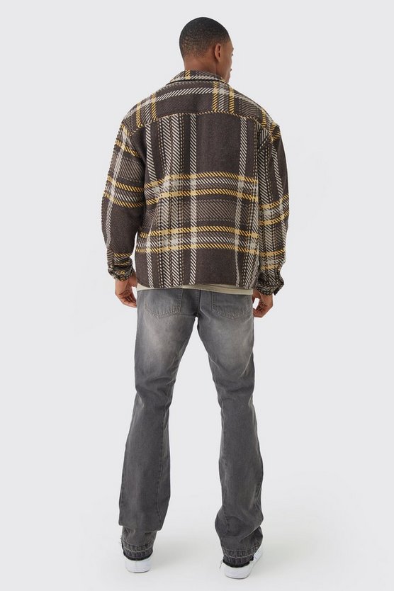 Kastiges kariertes Overshirt