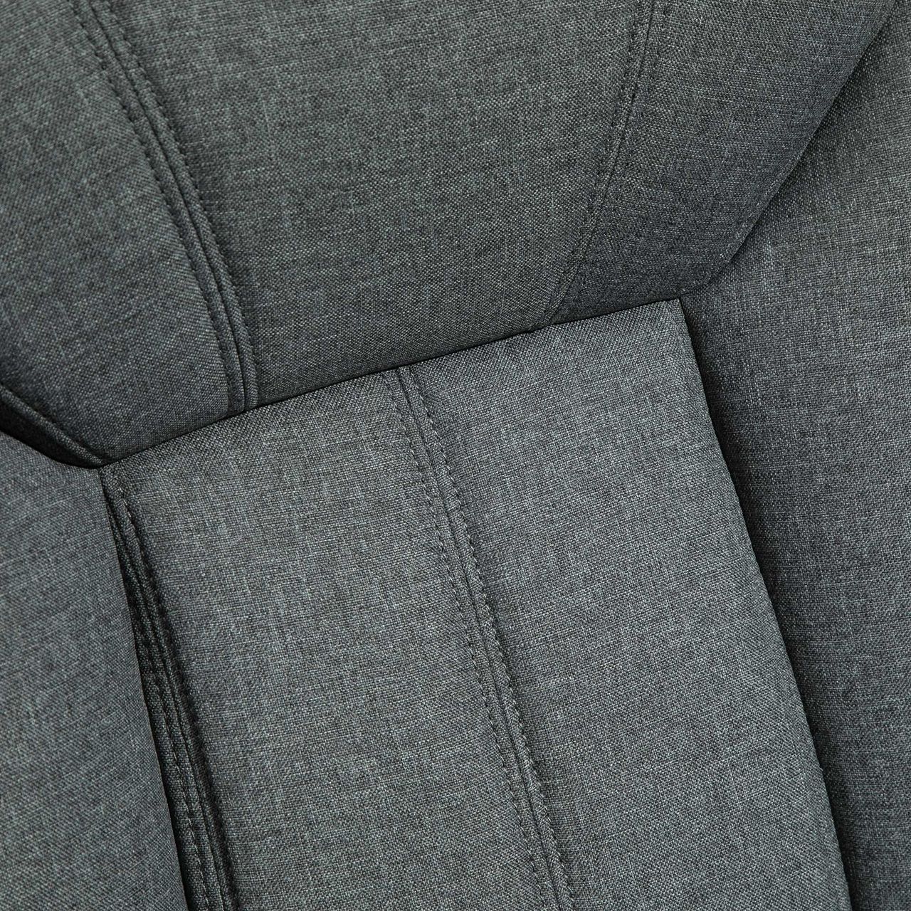 HOMCOM Vinsetto Bürostuhl mit Wippfunktion ergonomischer Stuhl mit gepolsterte Armlehne Kopfstütze höhenverstellbarer Schreibtischstuhl Drehstuhl mit Rückenlehne Nylon Grau 65 x 78 x 110-120 cm