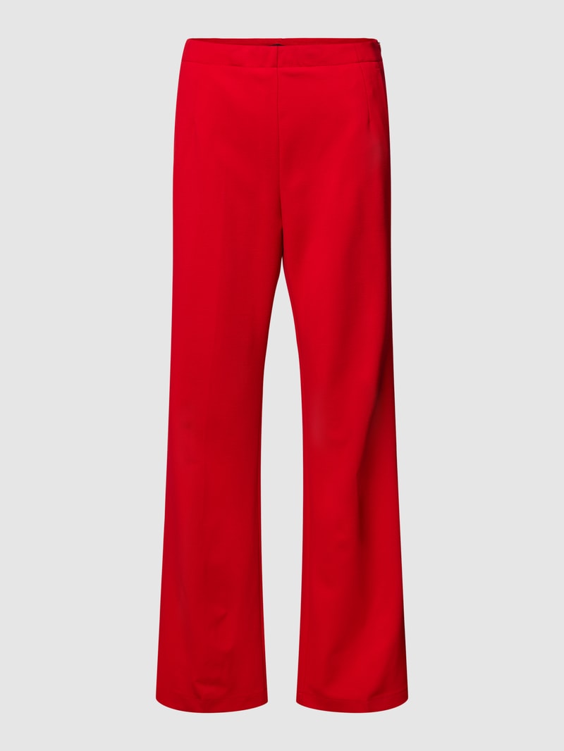 Flared Cut Hose mit seitlichem Reißverschluss in rot