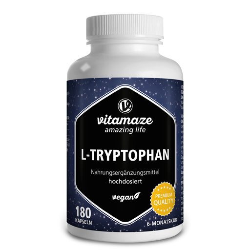 L-TRYPTOPHAN 500 mg hochdosiert vegan Kapseln  180 St  Kapseln