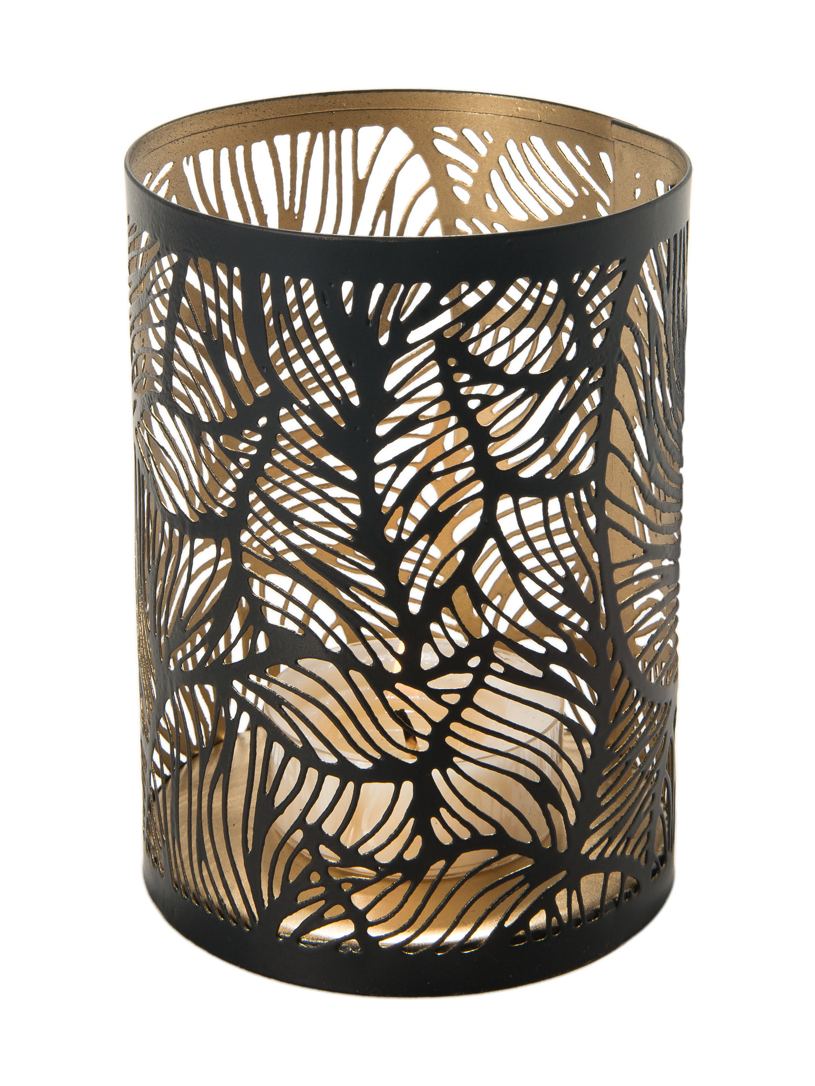 Lisborg Windlicht, Black/Gold