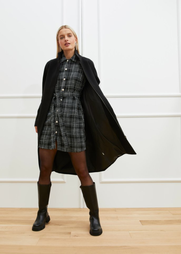 Kleid mit Chiffonärmeln