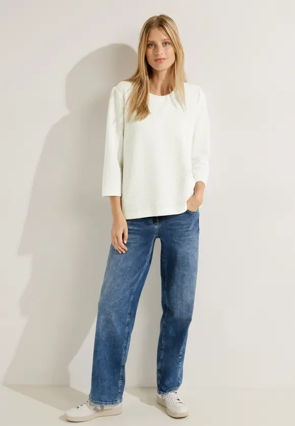 CECIL Strukturshirt mit 3/4 Arm