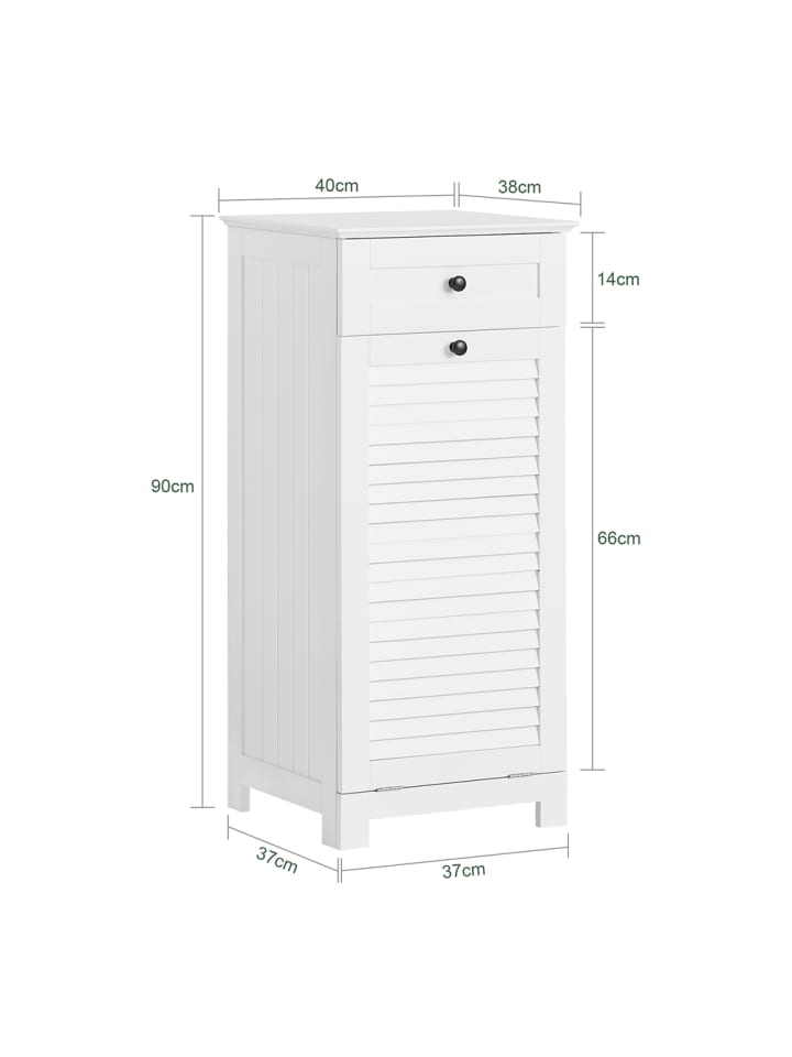 SoBuy Wäscheschrank in Weiß - (B)40 x (H)90 x (T)38cm günstig kaufen onesize