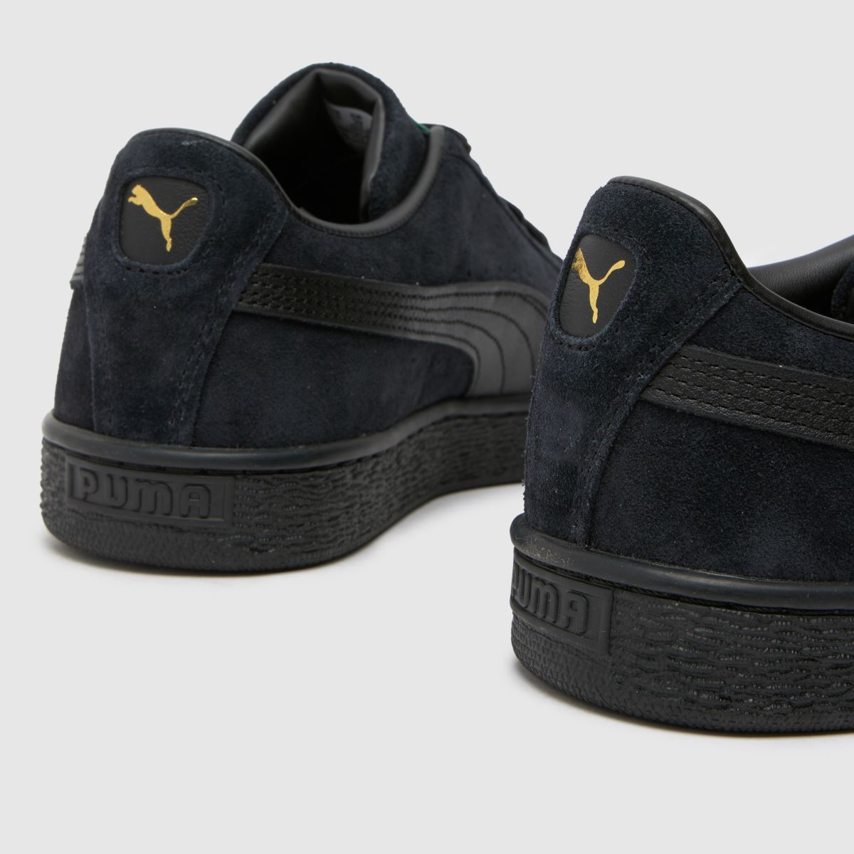 PUMA – Svarta klassiska mockasneakers
