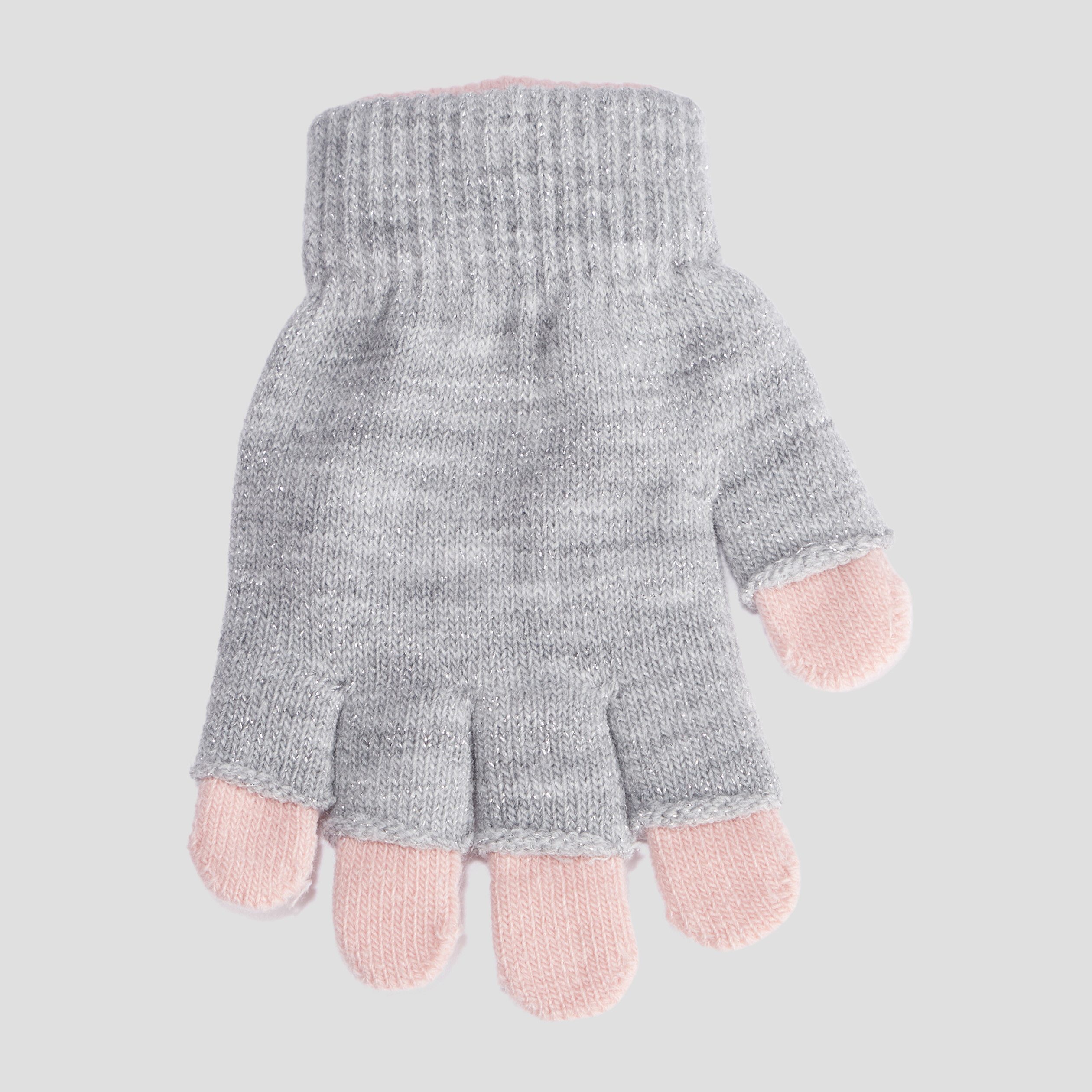 Gants effet superposé gris fille | La Halle