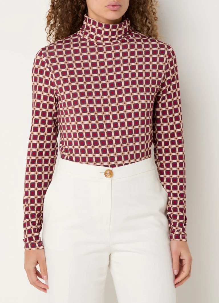 Camicia a maniche lunghe River Woods con stampa grafica e colletto