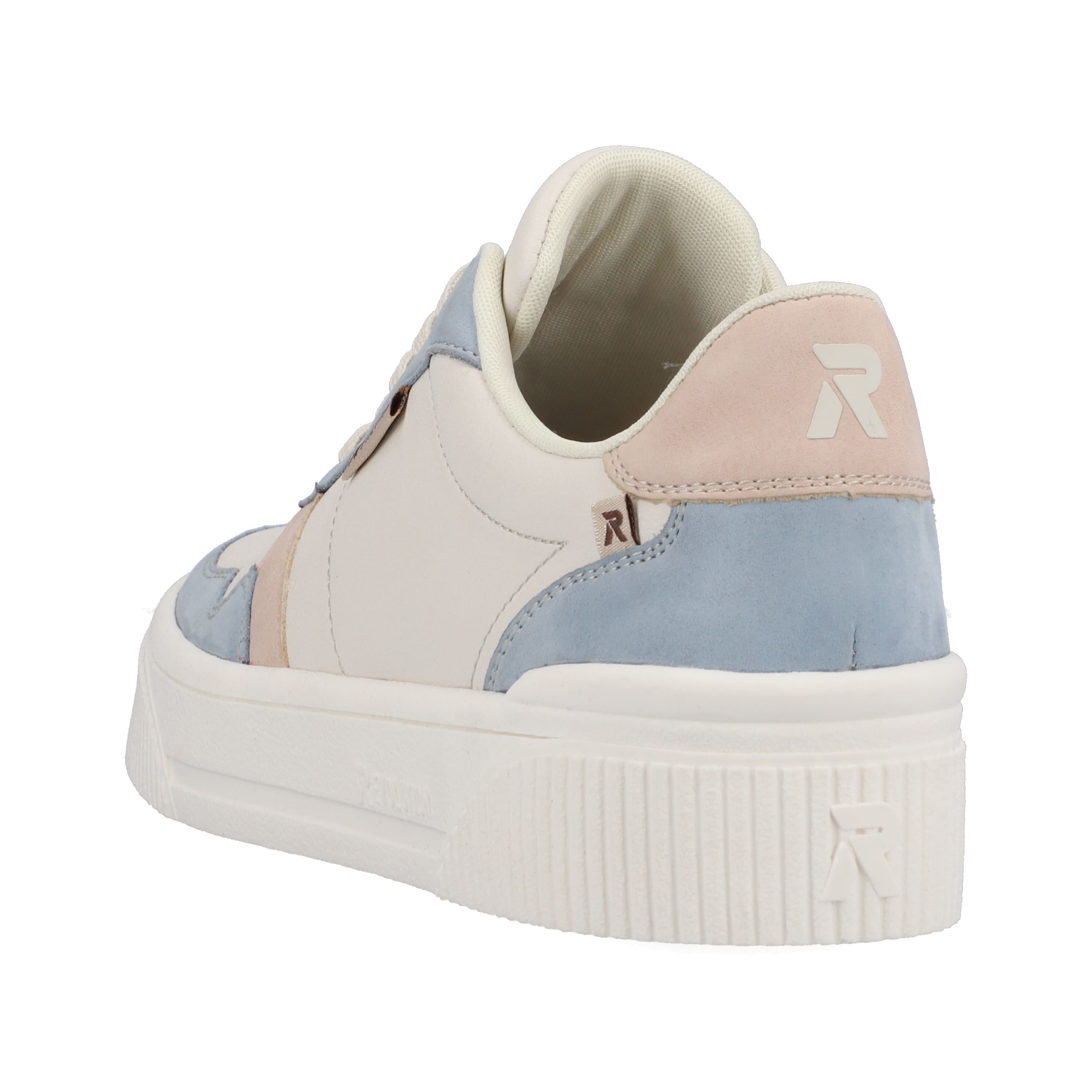 Rieker Damen Sneaker Low vanilla-white light-blue