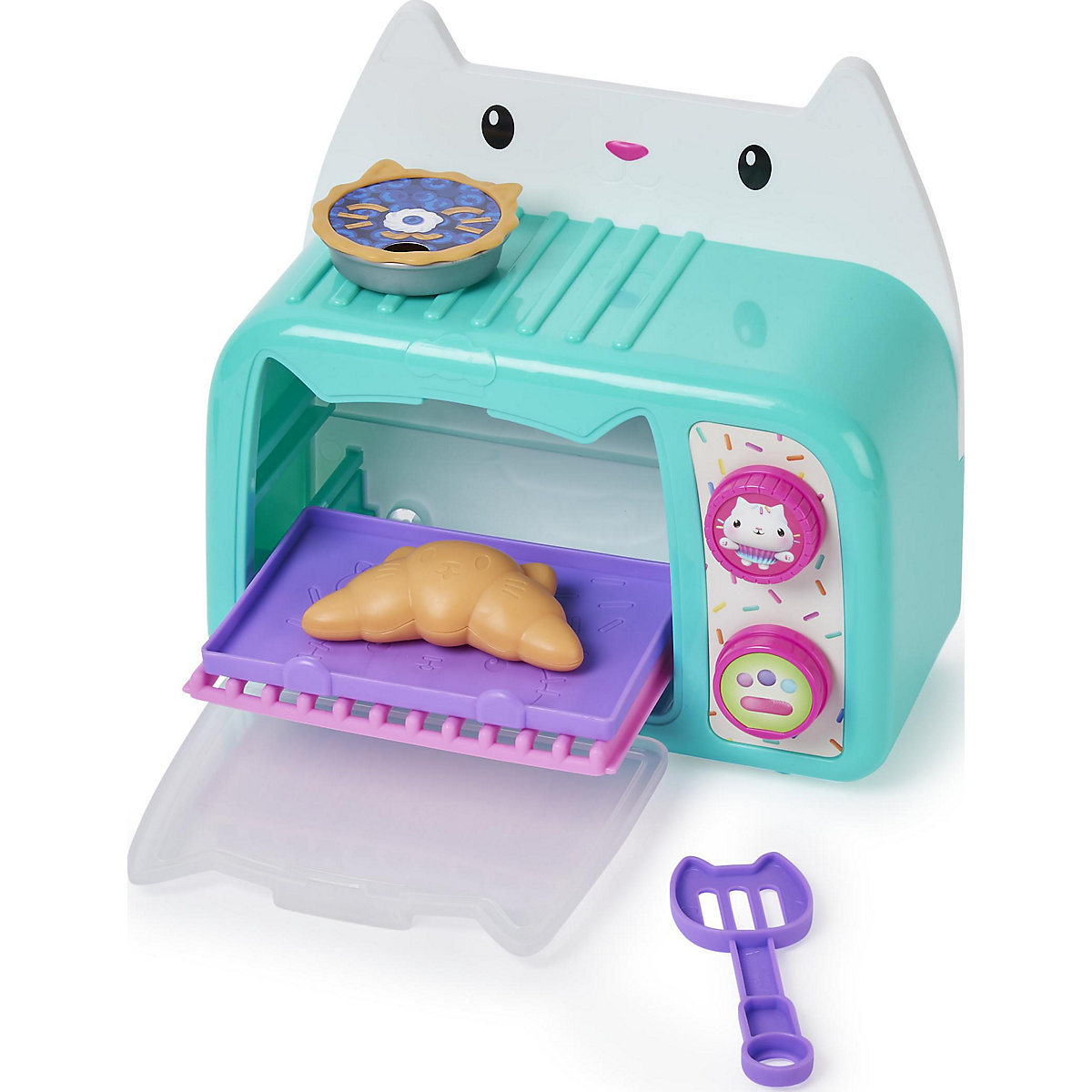 Gabby‘s Dollhouse, Bäckerei mit 'Cakey'-Ofen, Küchenspielzeug mit Licht- und Geräuscheffekten, Zubehörteile für Spielzeugküchen und Spielzeuglebensmittel, Kinderspielzeug