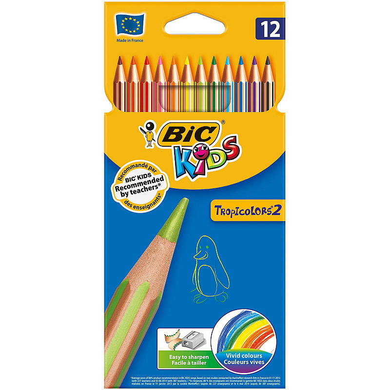BIC Fargeblyant 12-pk Kids Tropicolor BIC
