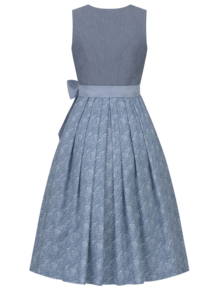 Nübler Dirndl Romina Lang in Rauchblau günstig kaufen