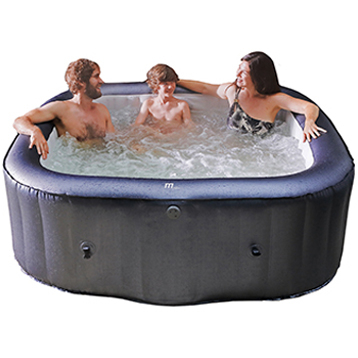 PureHaven MSpa PureHaven aufblasbarer Whirlpool 185x185x68 cm für 6 Personen selbstreinigend inkl. Filterkatuschen und Abdeckung Leergewicht 42 kg