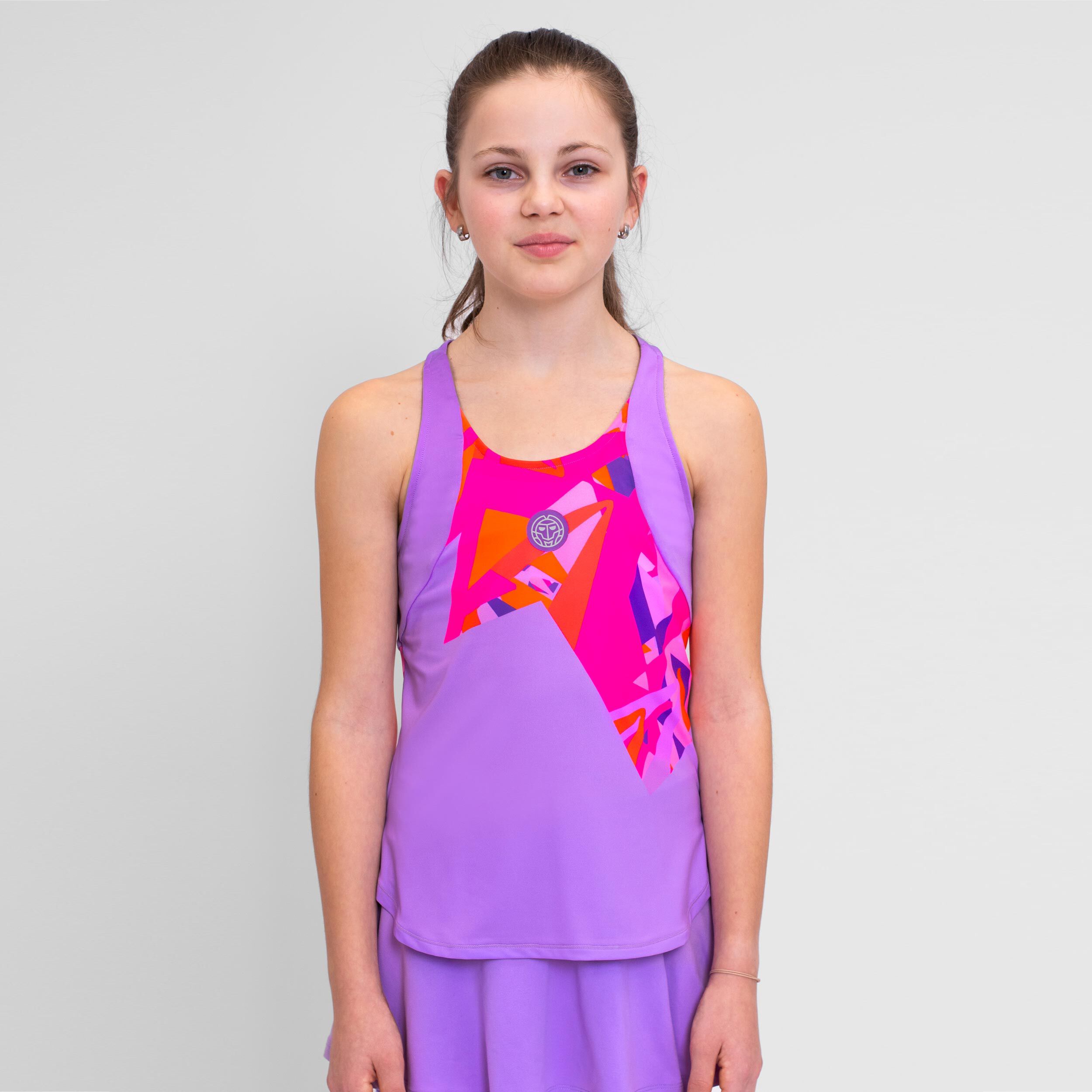 Spike Tank-Top Mädchen - Lila, Pink