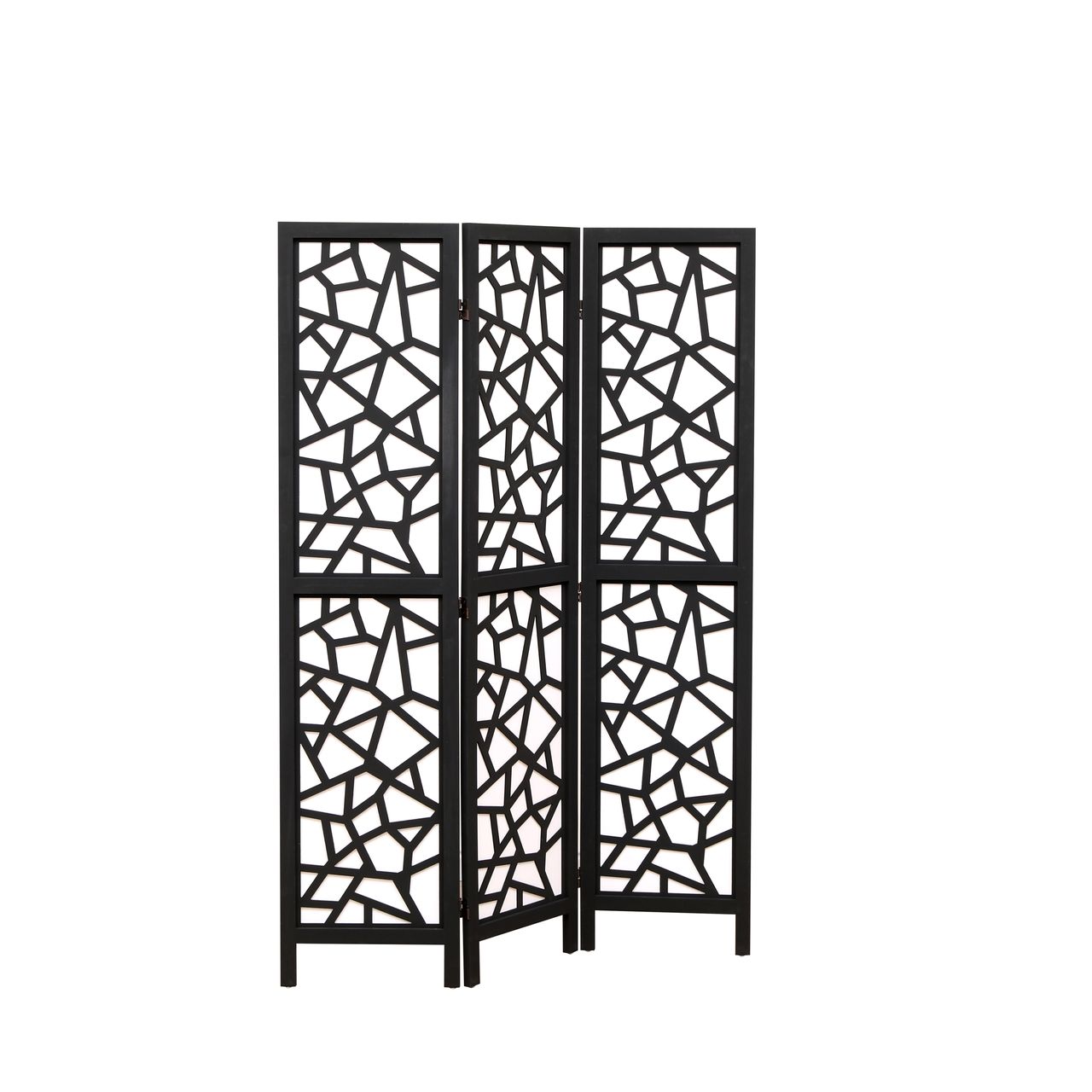 Happy Home Happy Home Raumteiler Paravent 3 tlg. HPR01-SCH schwarz