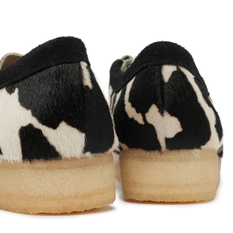 Clarks Wmns Wallabee cow print hairon