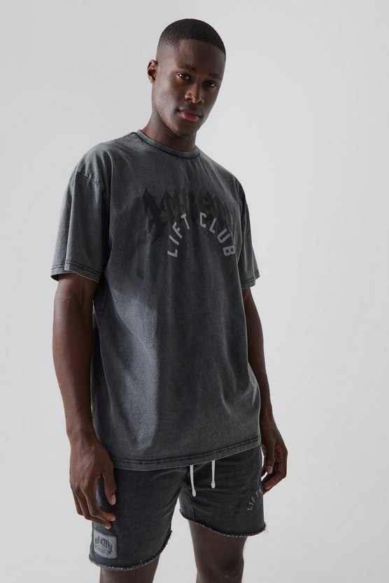 Man Active Oversize T-Shirt-Set mit Rest Day Print