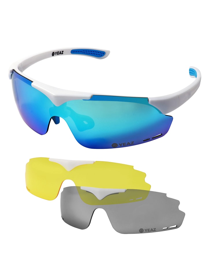 YEAZ SUNUP Set Magnet-Sport-Sonnenbrille in mattweiß günstig kaufen onesize