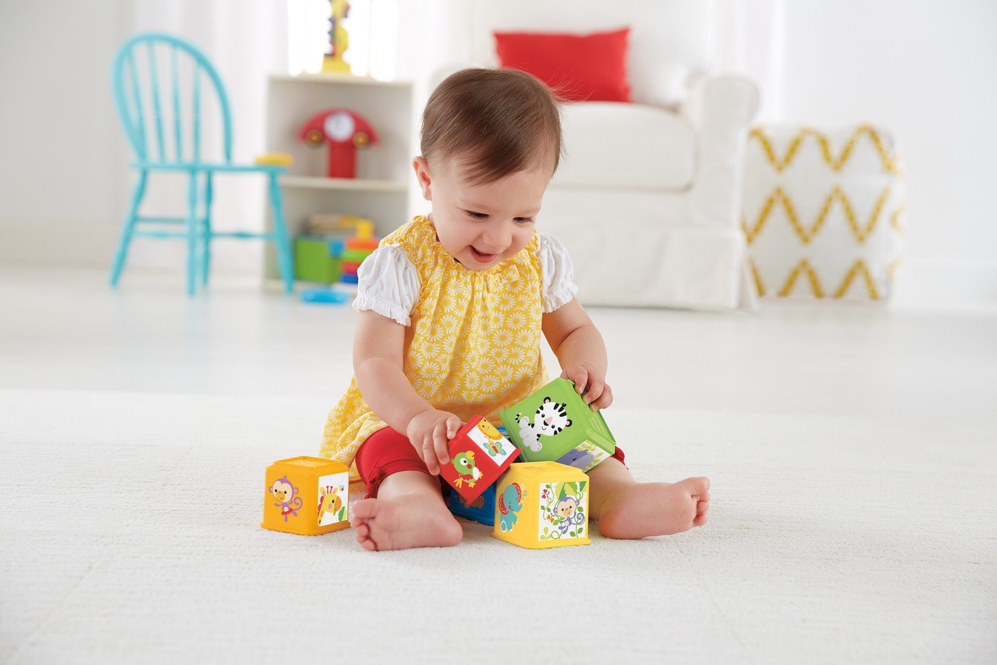 Fisher-Price® Stapelspielzeug Entdecker- und Stapelwürfel, (5-tlg)