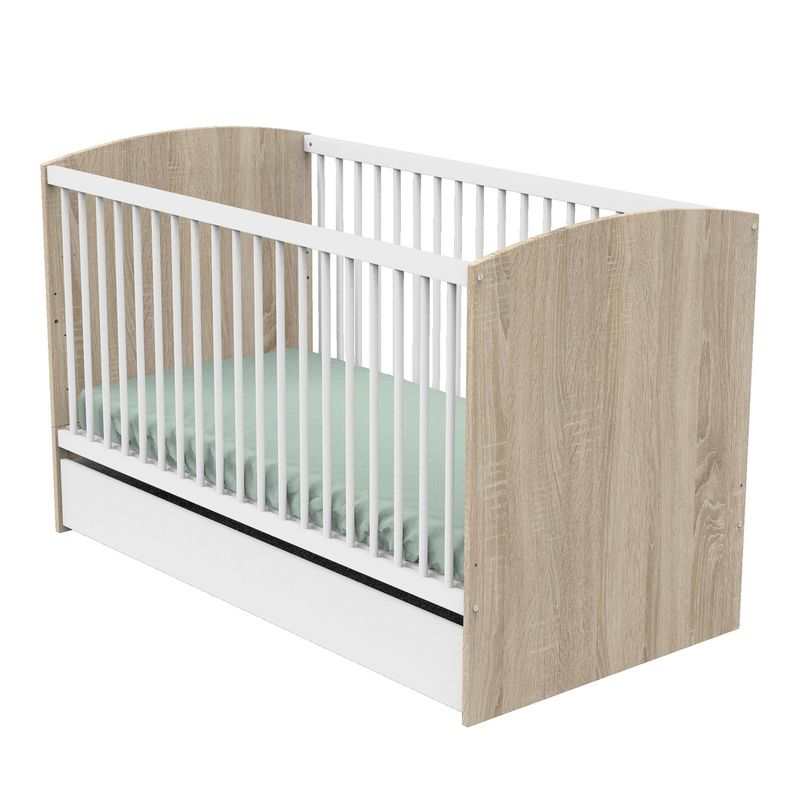 Lit bébé évolutif en lit junior Access bois blanc