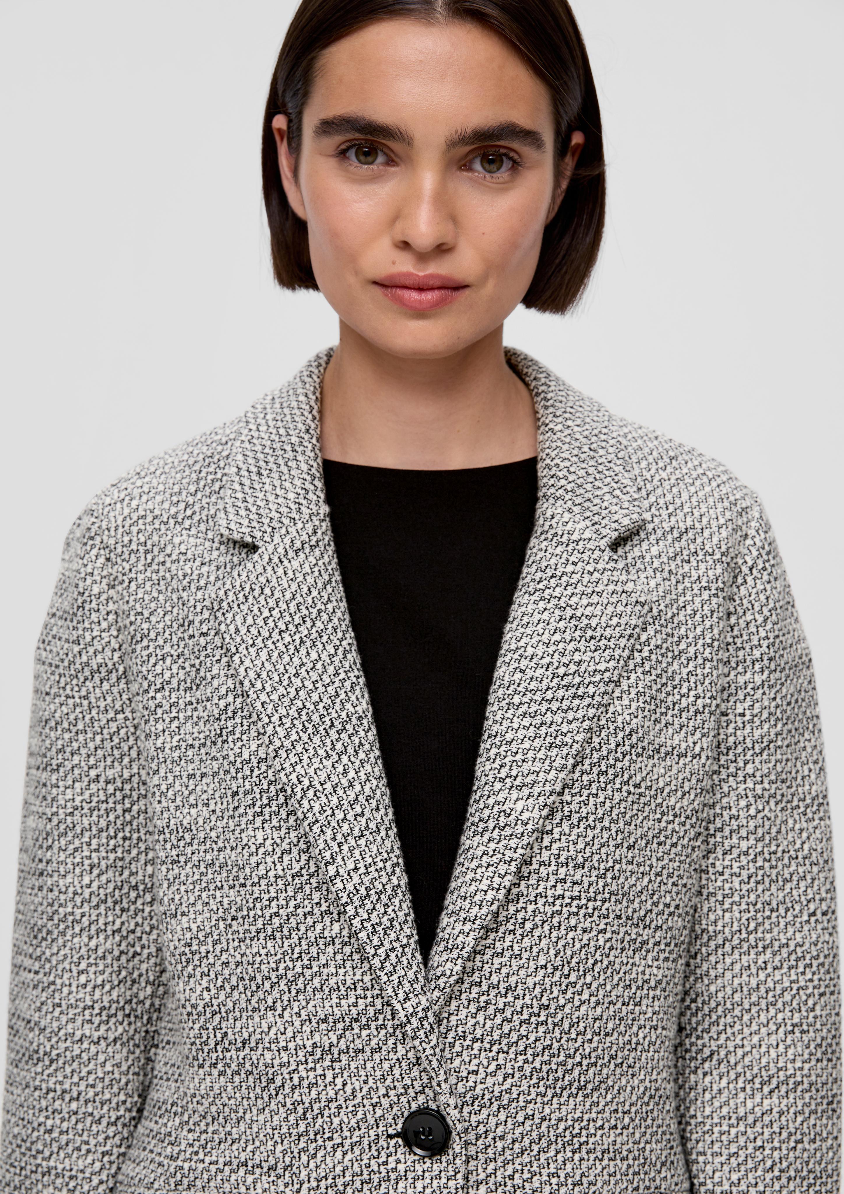 Bouclé-Blazer aus Baumwollmix  2135498-99X1