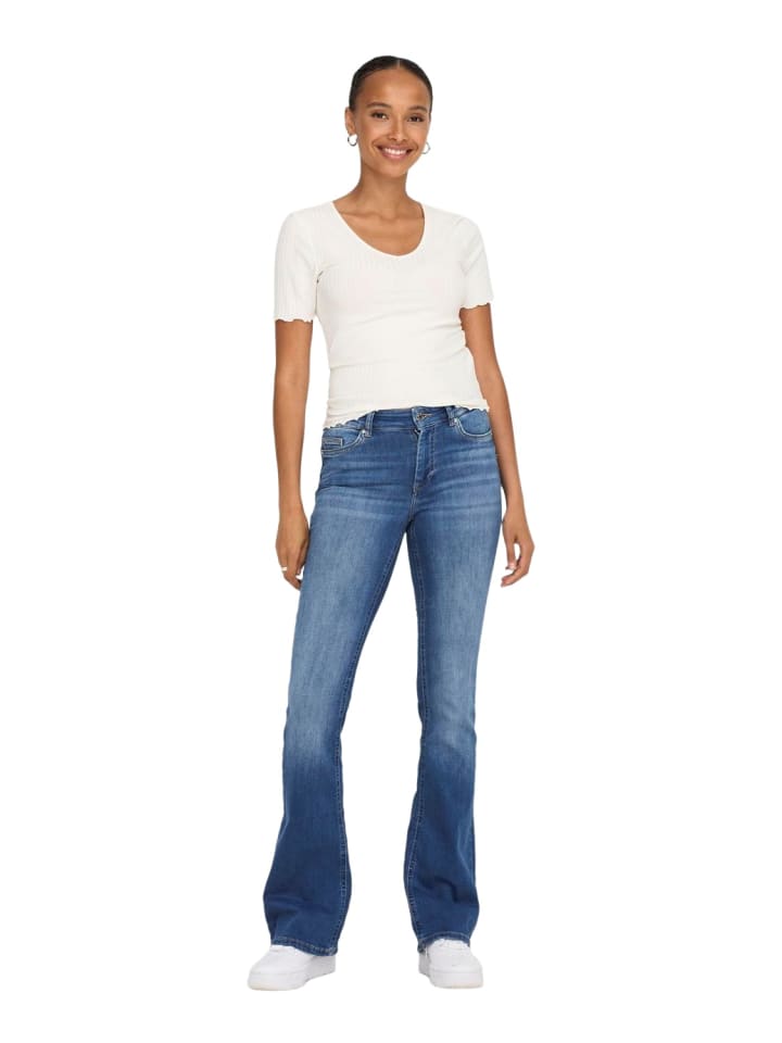 ONLY Jeans ONLBLUSH MID FLARED REA1319 flared in Blau günstig kaufen