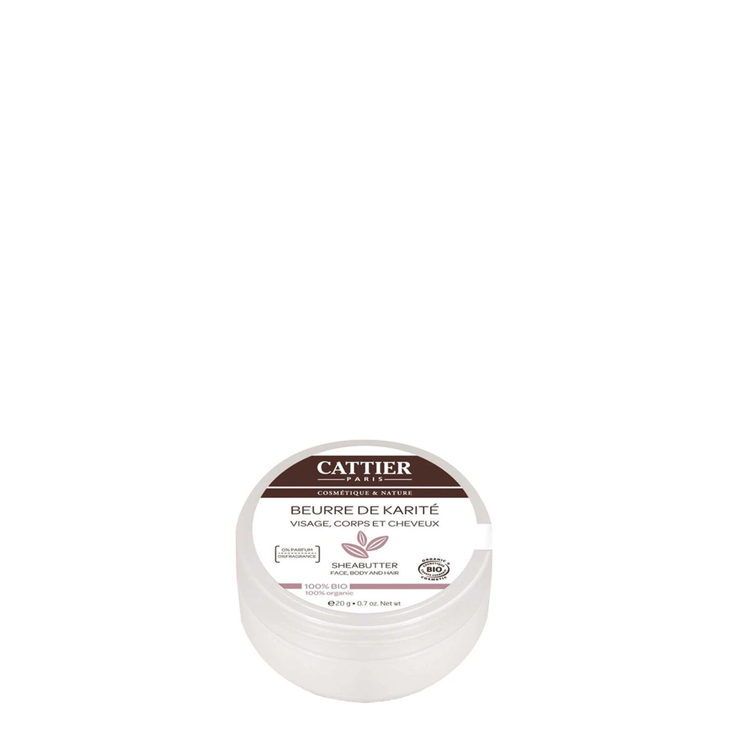 Cattier Beurre de Karité Sans Parfum Visage, Corps & Cheveux