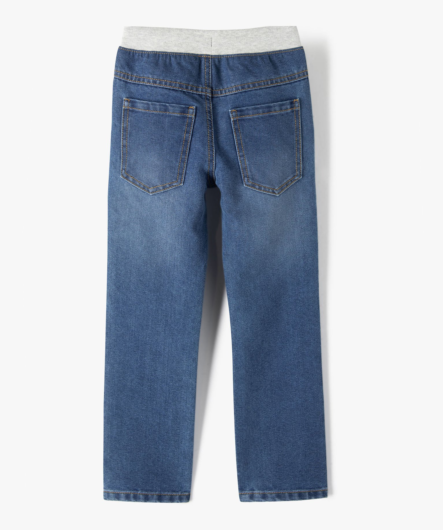 Jean coupe Regular avec ceinture en bord-cte Garçon stone | GEMO
