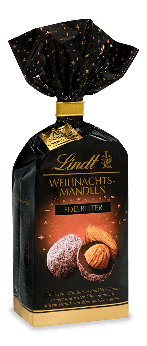 Weihnachts-Bitter-Mandeln 70%, 100g