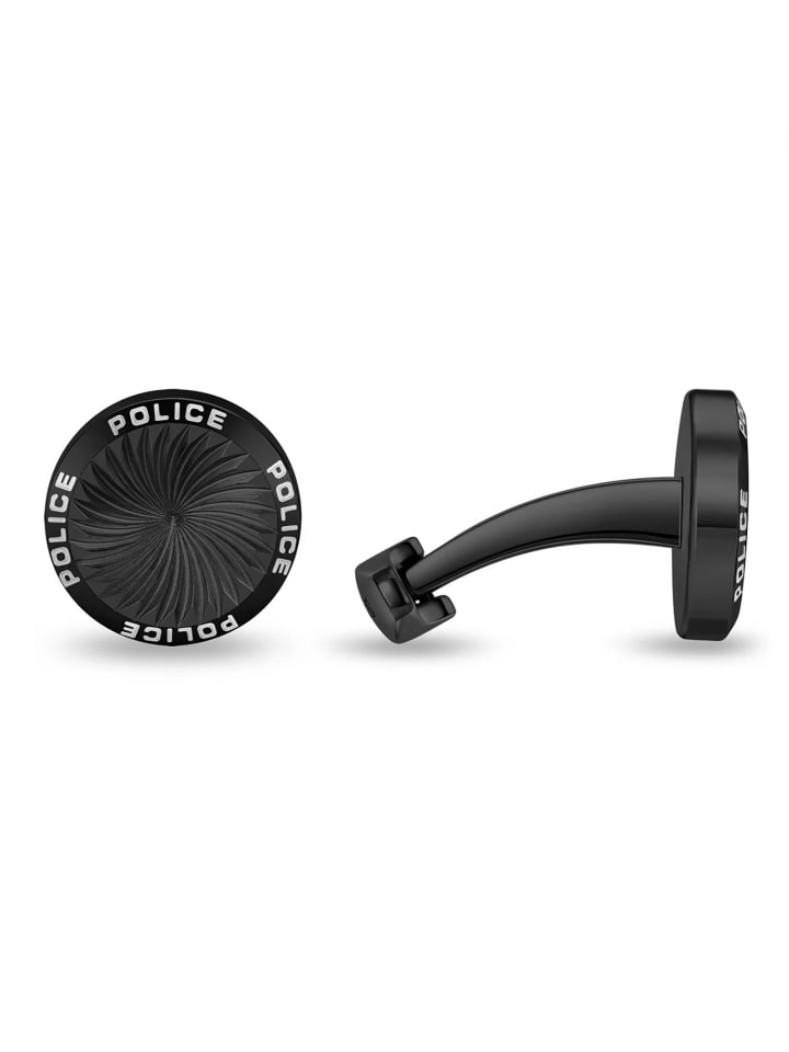 Police Manschettenknöpfe Gyre Schwarz günstig kaufen onesize