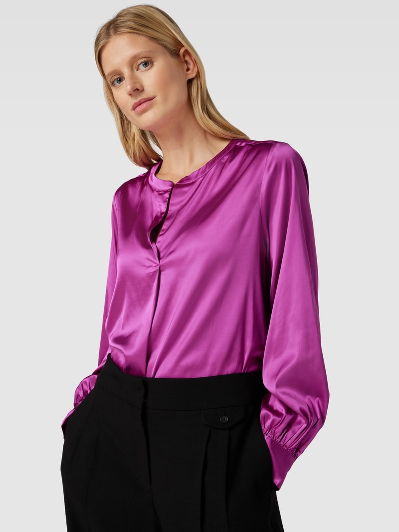 Bluse in Satin-Optik Modell 'ENFA' in fuchsia