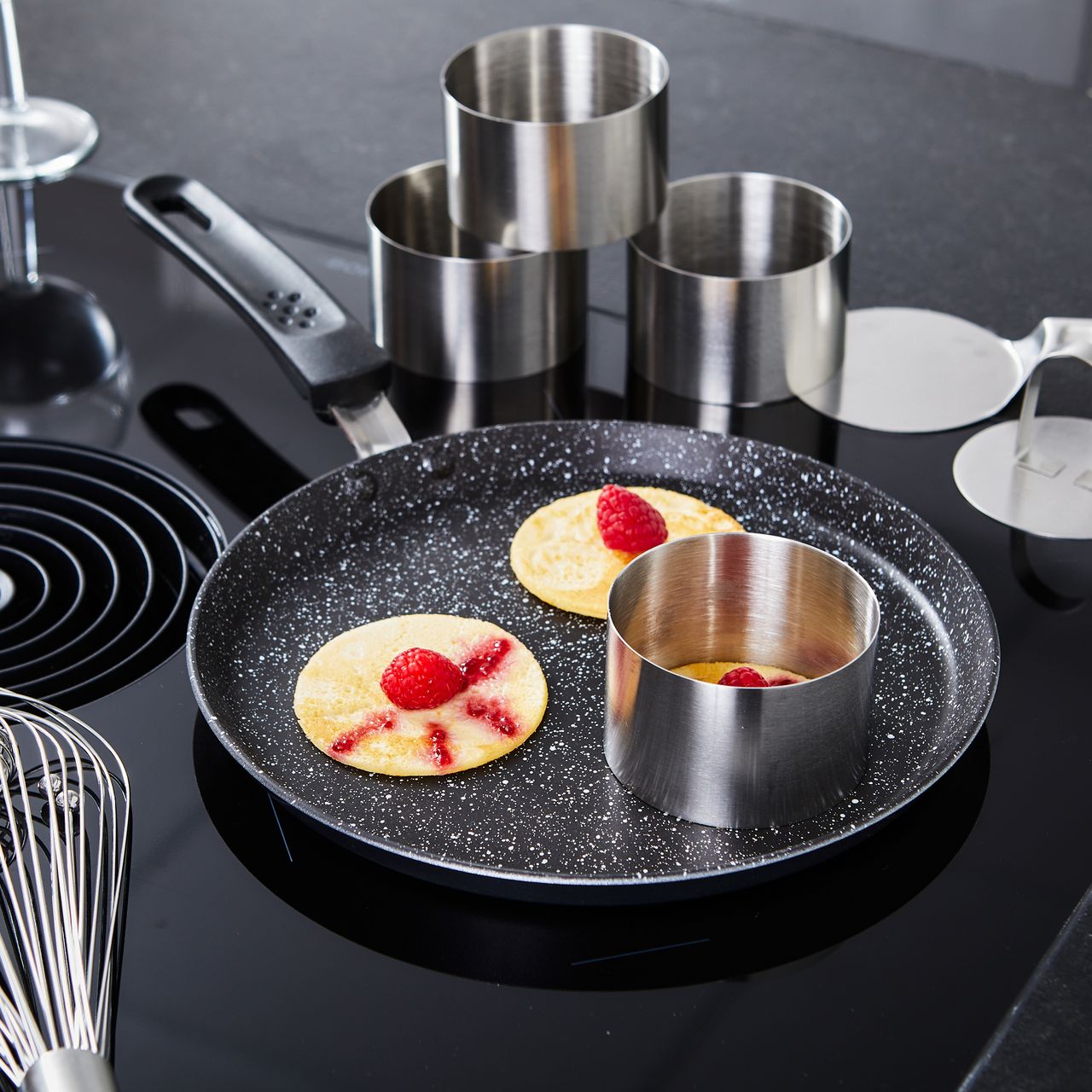 STONELINE® Crêpe-Pfanne mit Besteck