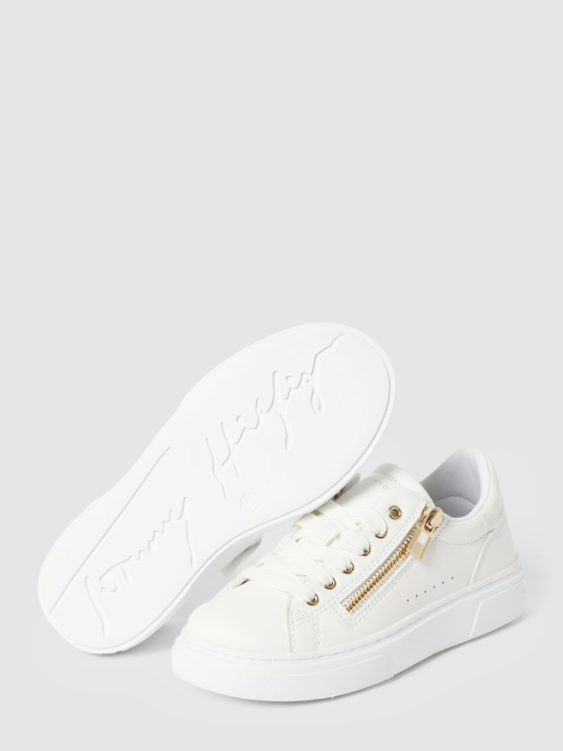 Sneaker mit Label-Detail Modell 'KRYSTAL' in weiß