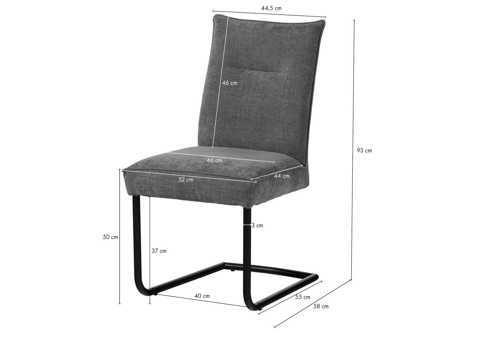 Massivmoebel24 Freischwinger Freischwinger 52x58x93 grün SEATTLE #12