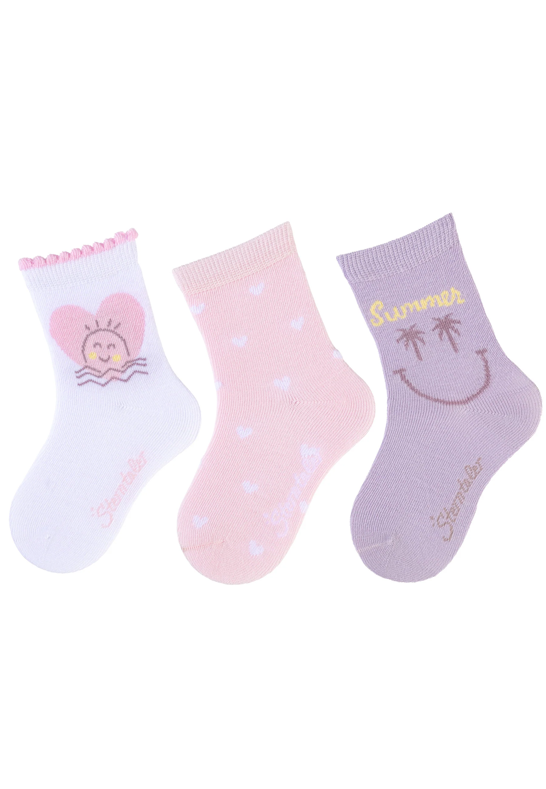 Socken im 3er Pack mit Motiv 