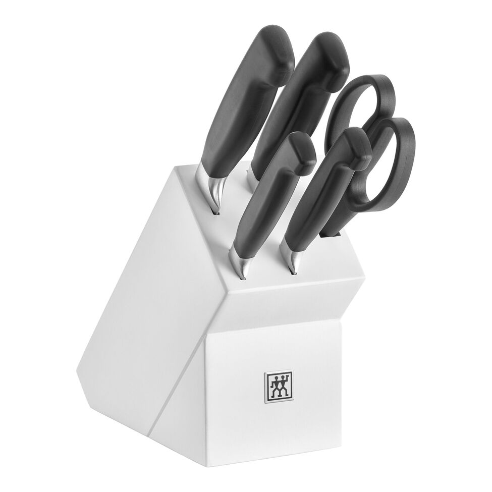 Messerblockset 6-tlg, Weiß