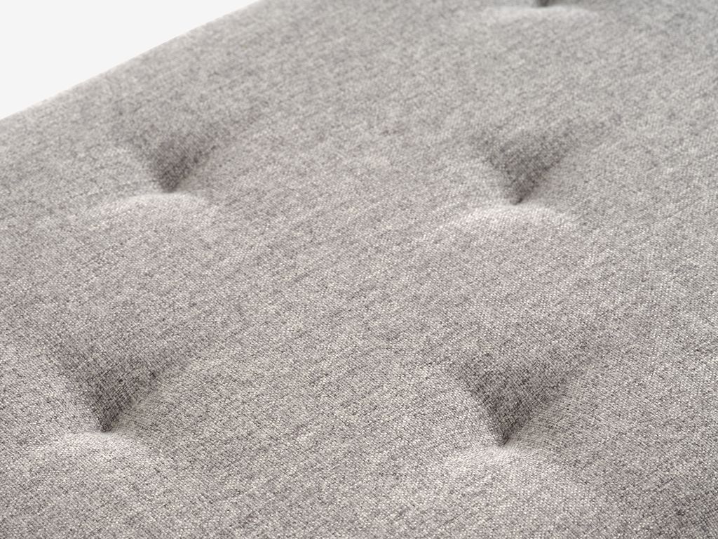 Banc de salle de bain avec rangement, tissu gris clair/couleur chêne