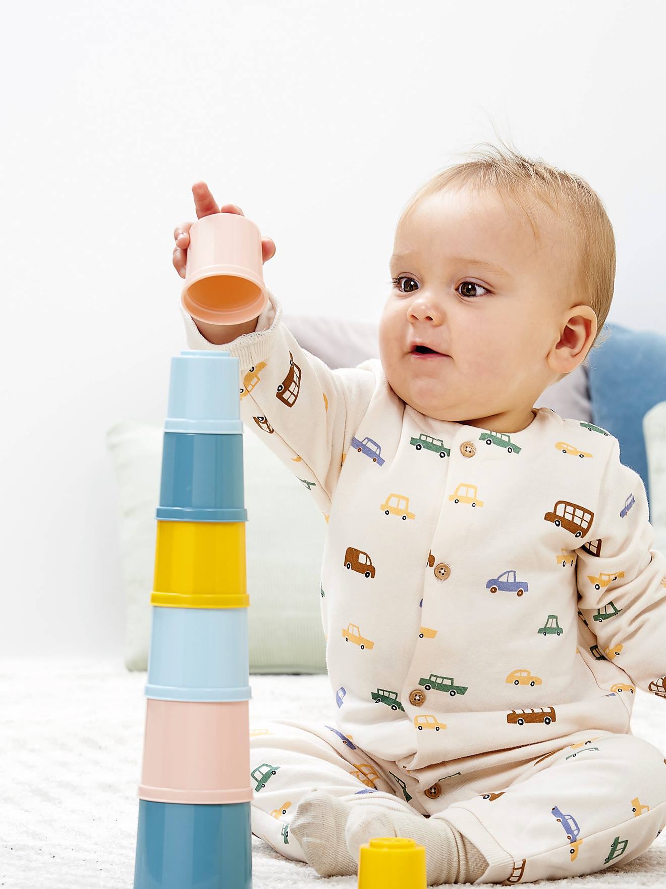 Ecoiffier 8er-Set Baby Stapeltöpfe ECOIFFIER - himmelblau