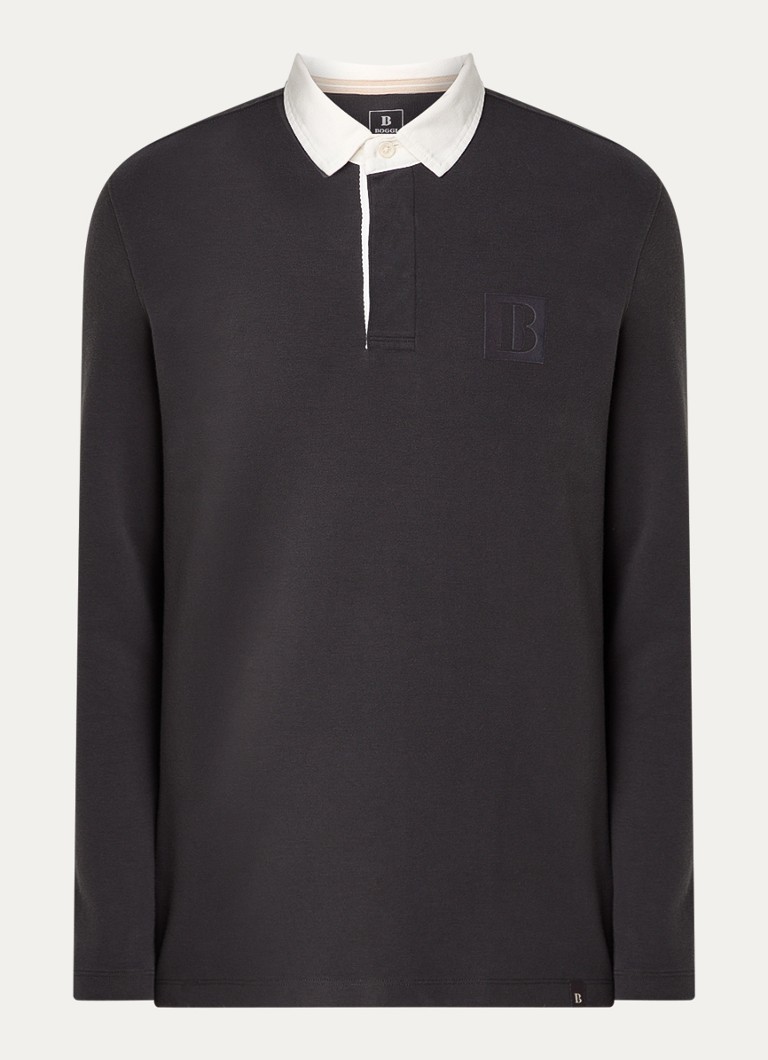 Tricou polo Boggi Milano cu croială clasică și logo.